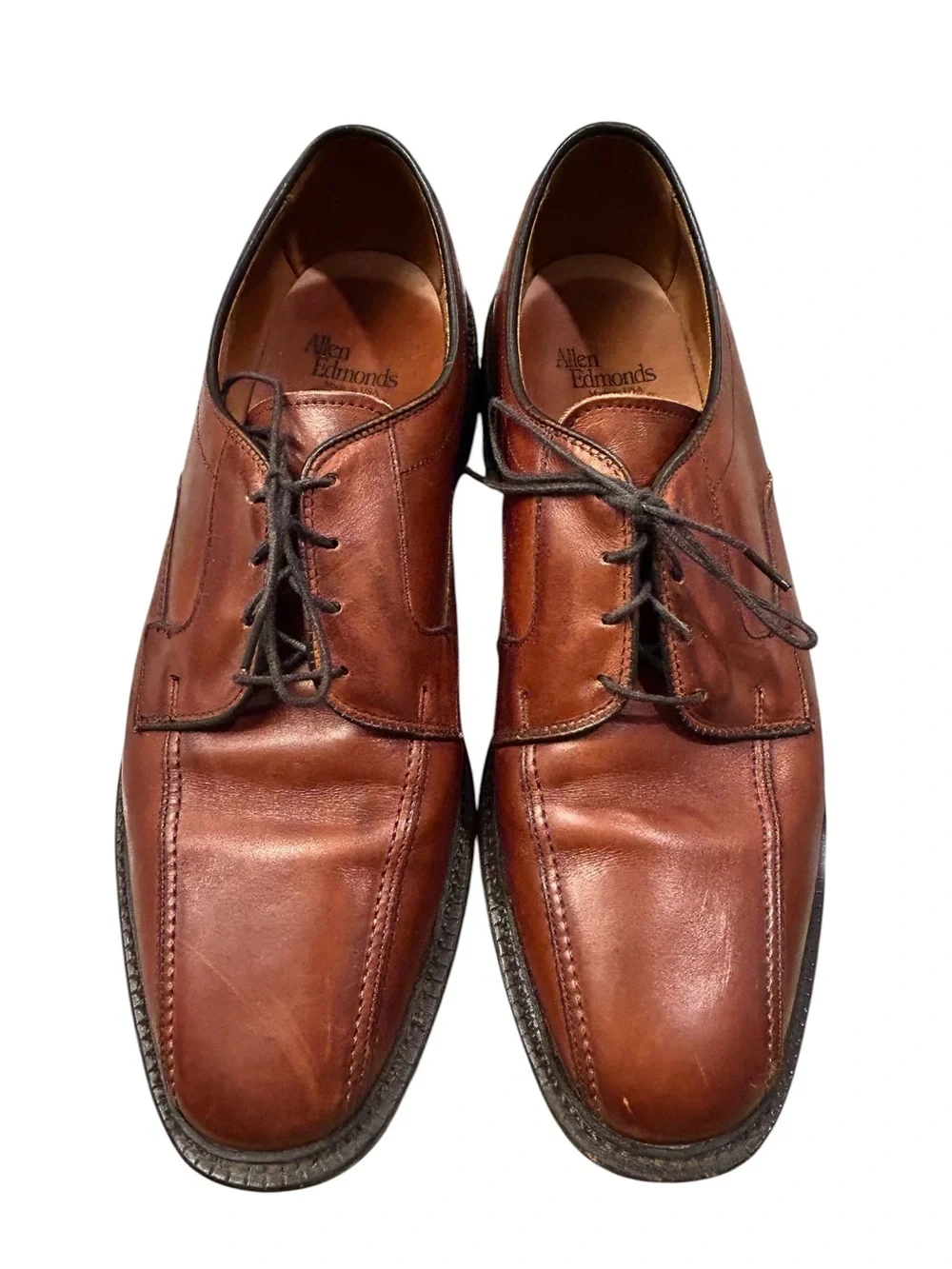 Allen Edmonds Dawson Men's Brown Leather Lace-Up Dress Shoes 10 D Business
